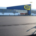 Best Buy parking lot near completion