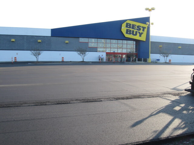 Best Buy parking lot near completion