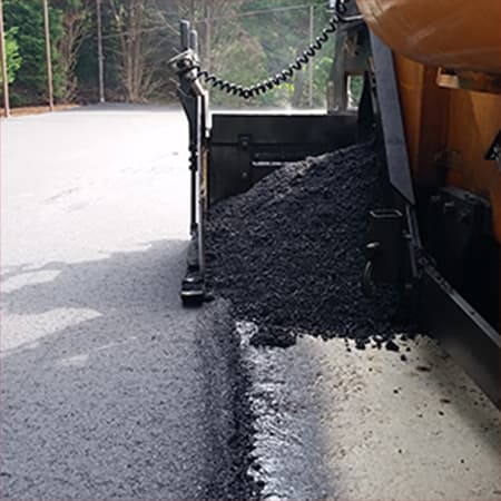 pouring asphalt
